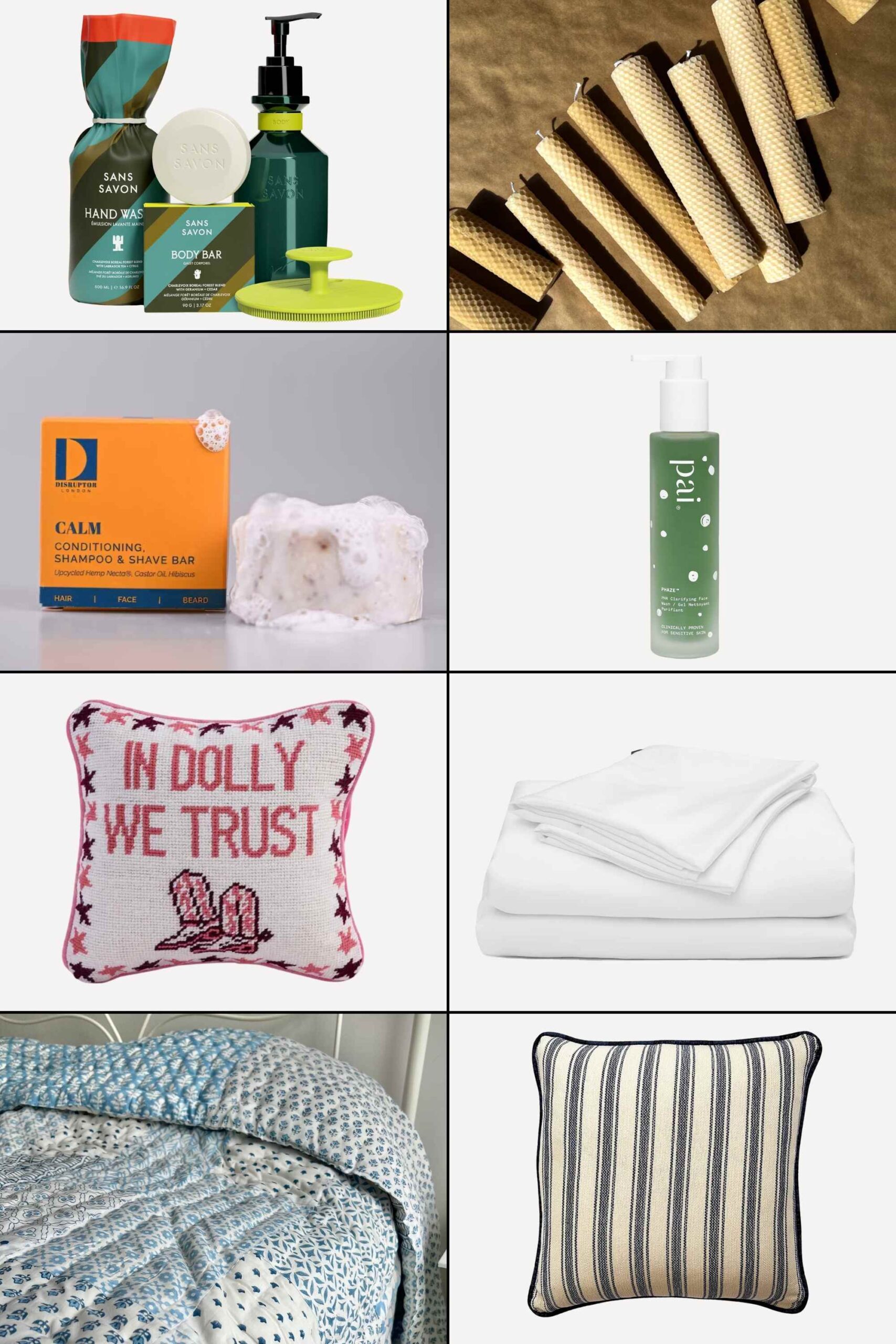 more sustainable beauty and homeware gift ideas