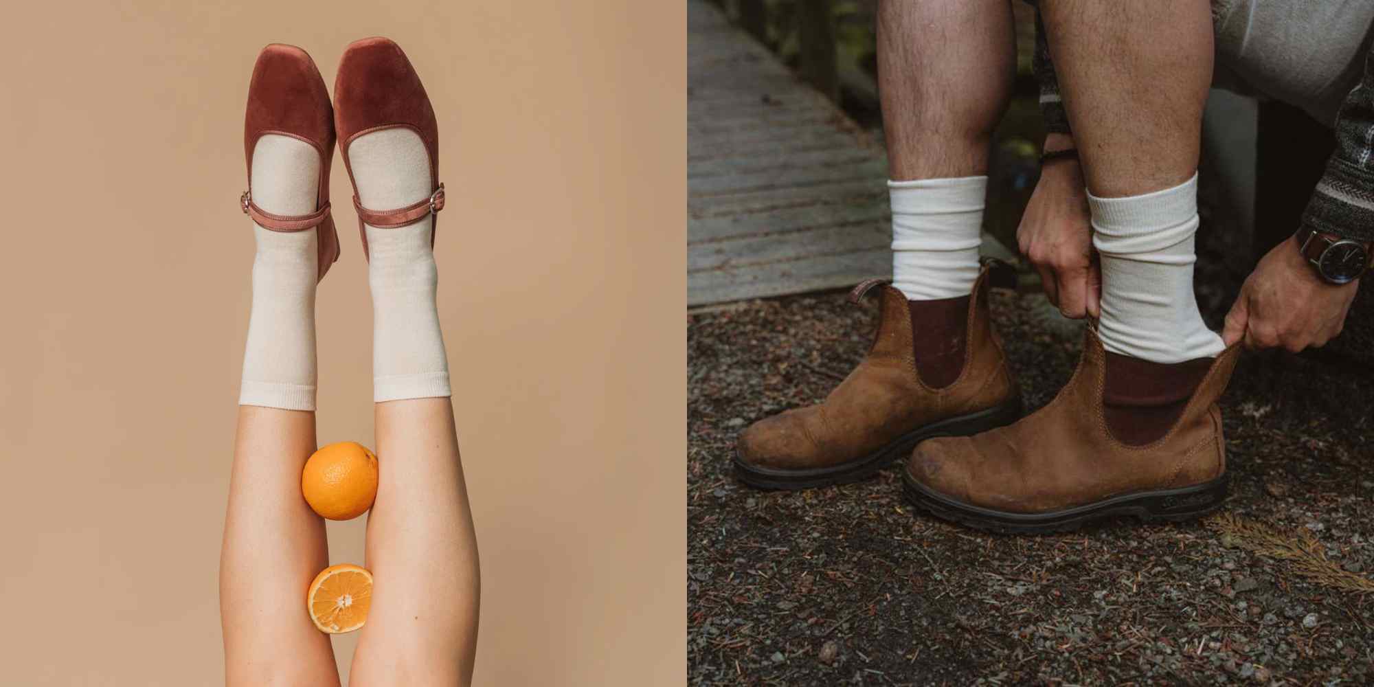 undyed socks from q for quinn