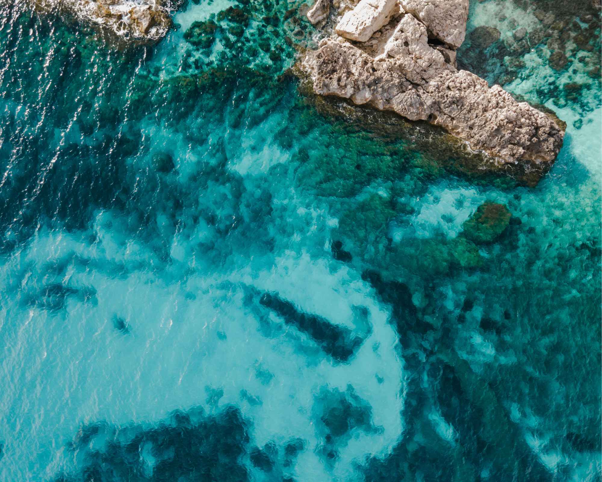 aerial view of the sea