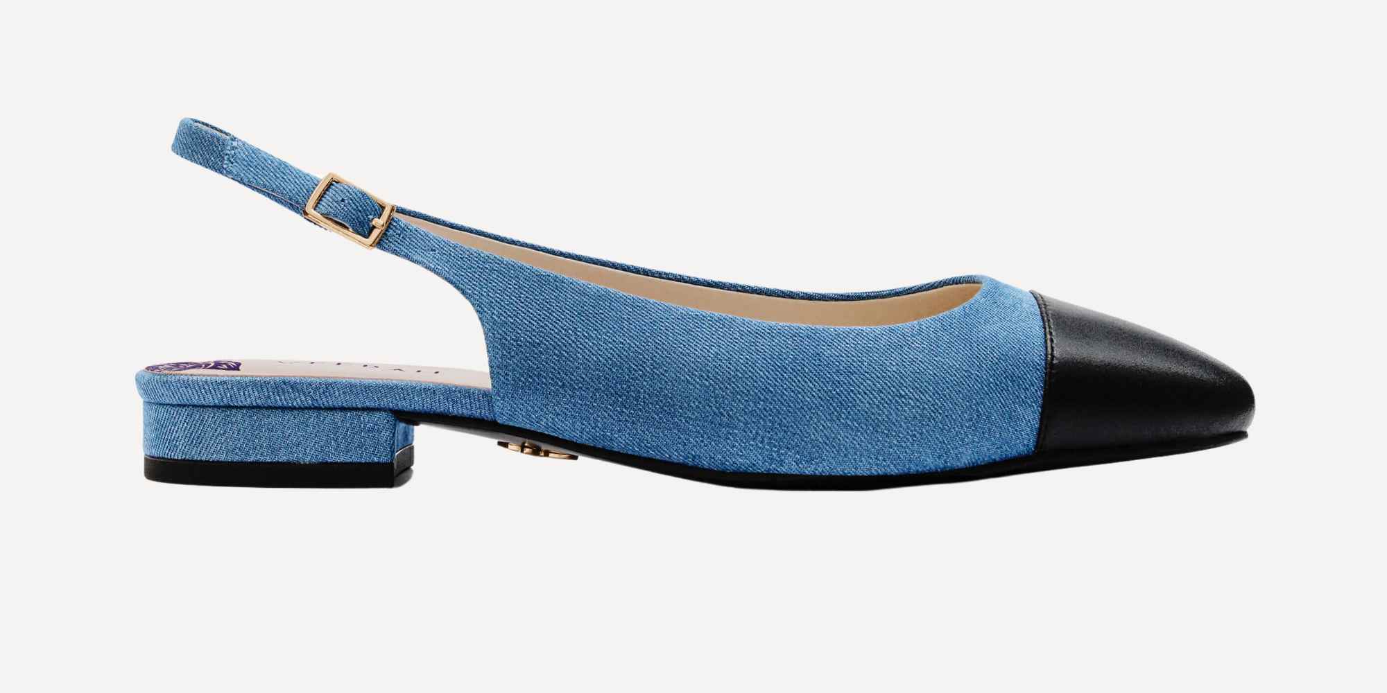 contrast denim slingback from veerah