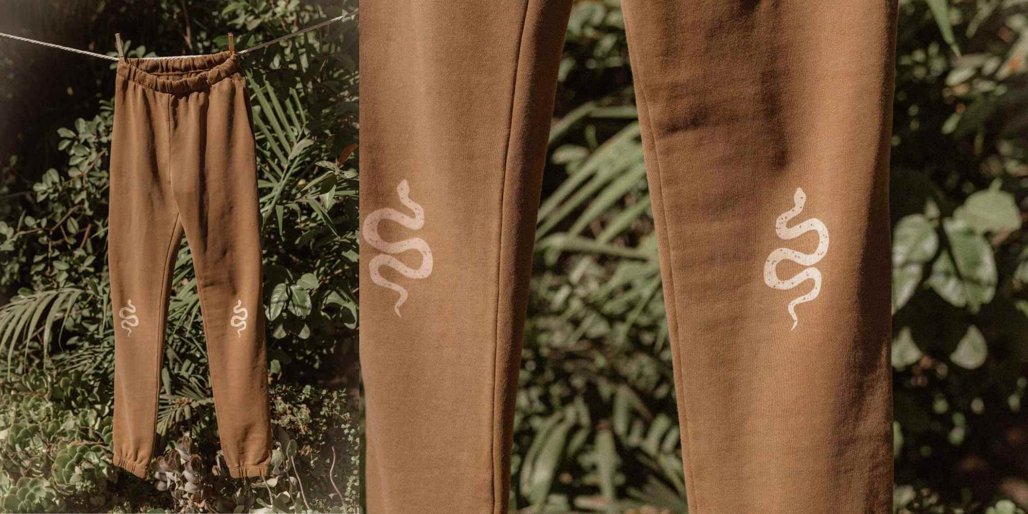 snake print joggers from purusha people