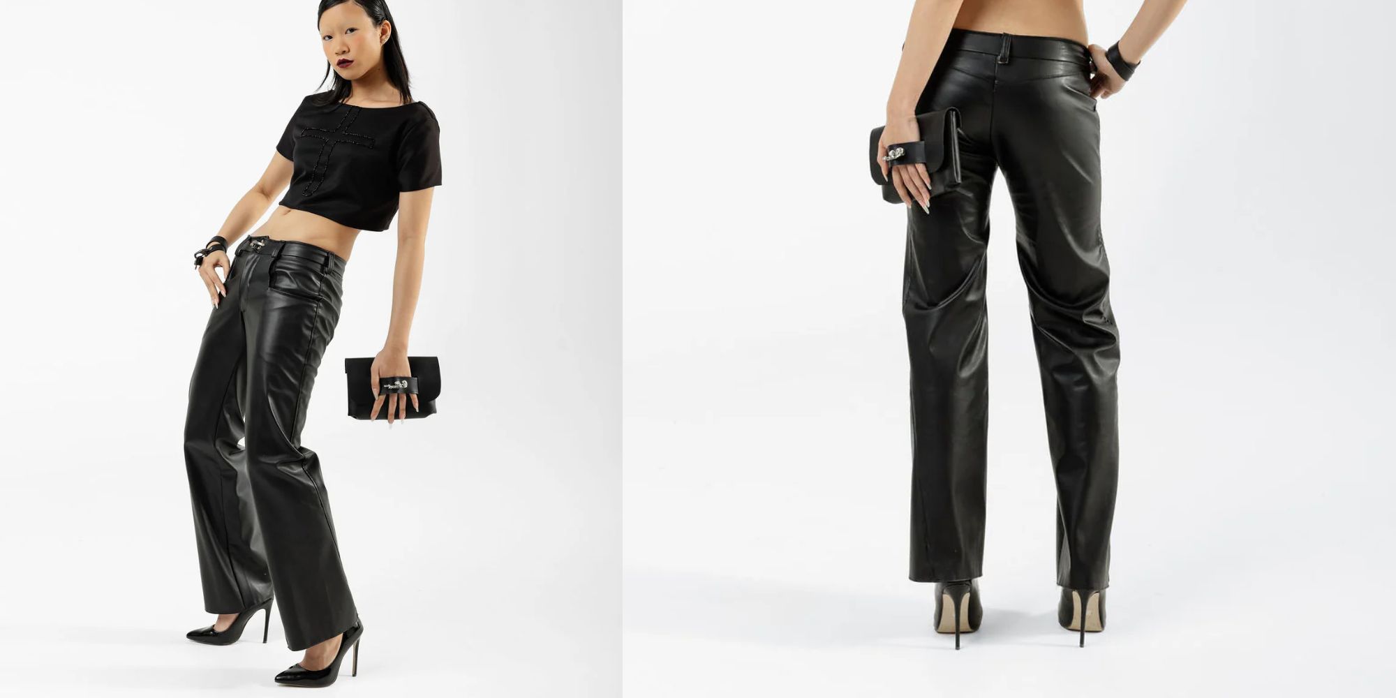 black cactus leather trousers from scathed
