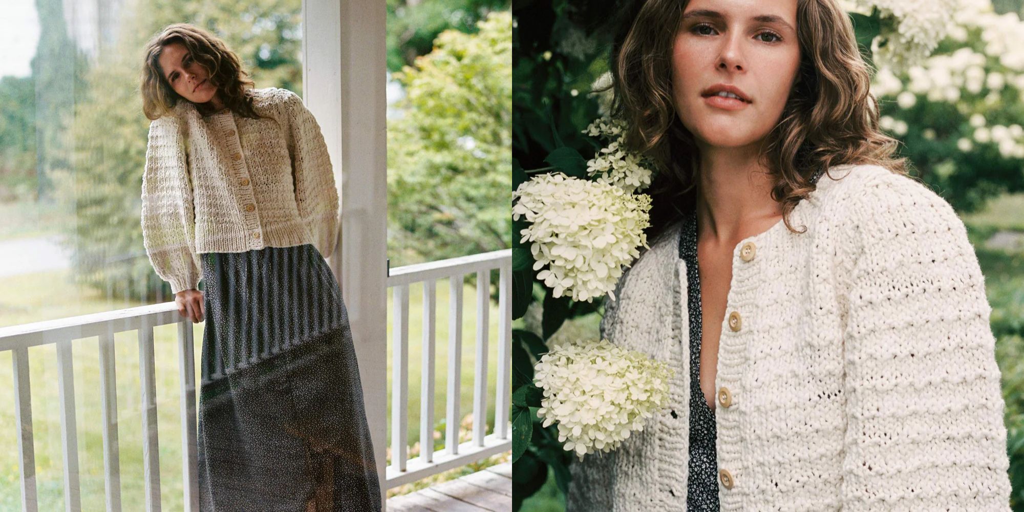 cream knitted cardigan from christy dawn