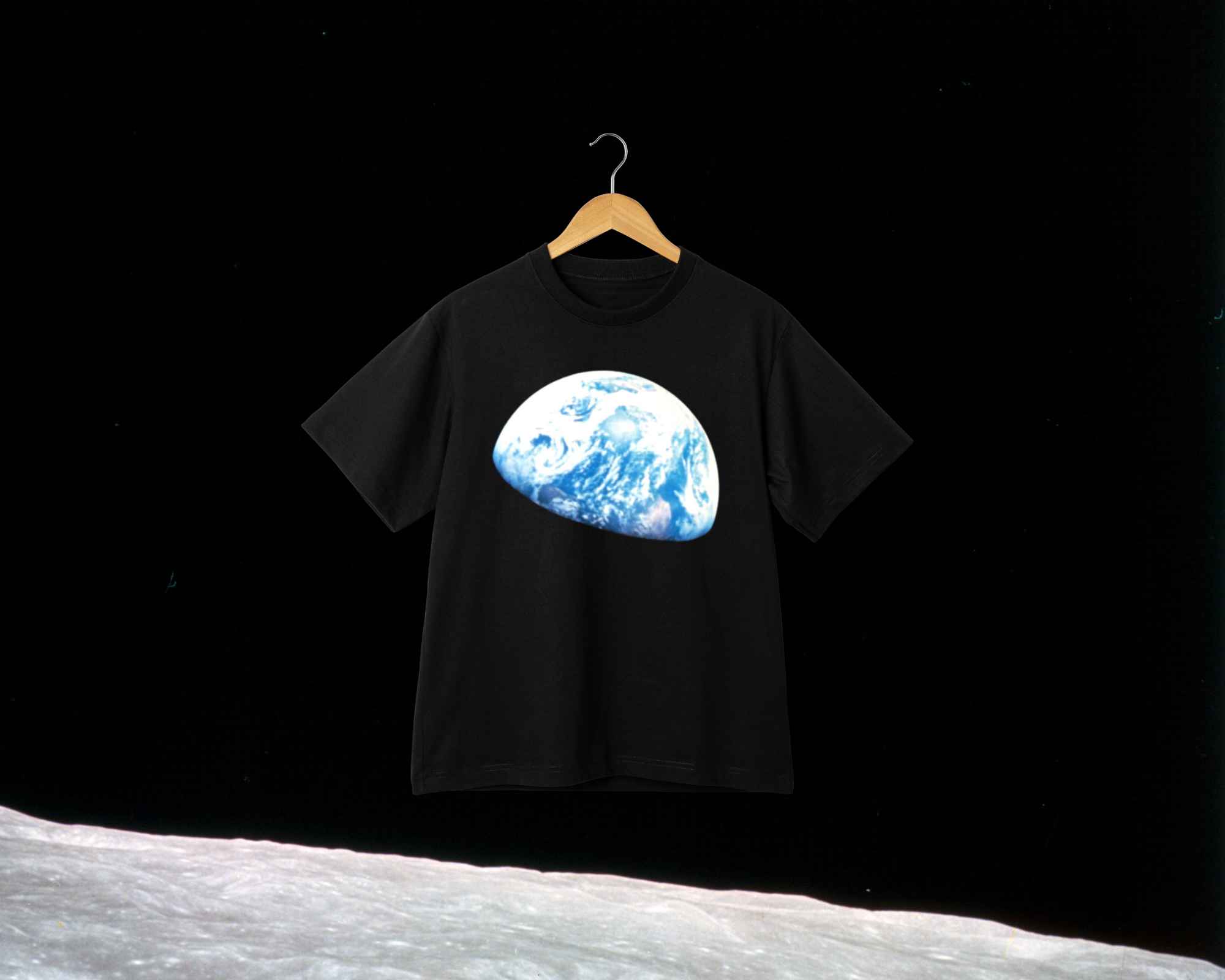 earthrise seen on a t-shirt for good on you's fashion planet benchmarking report