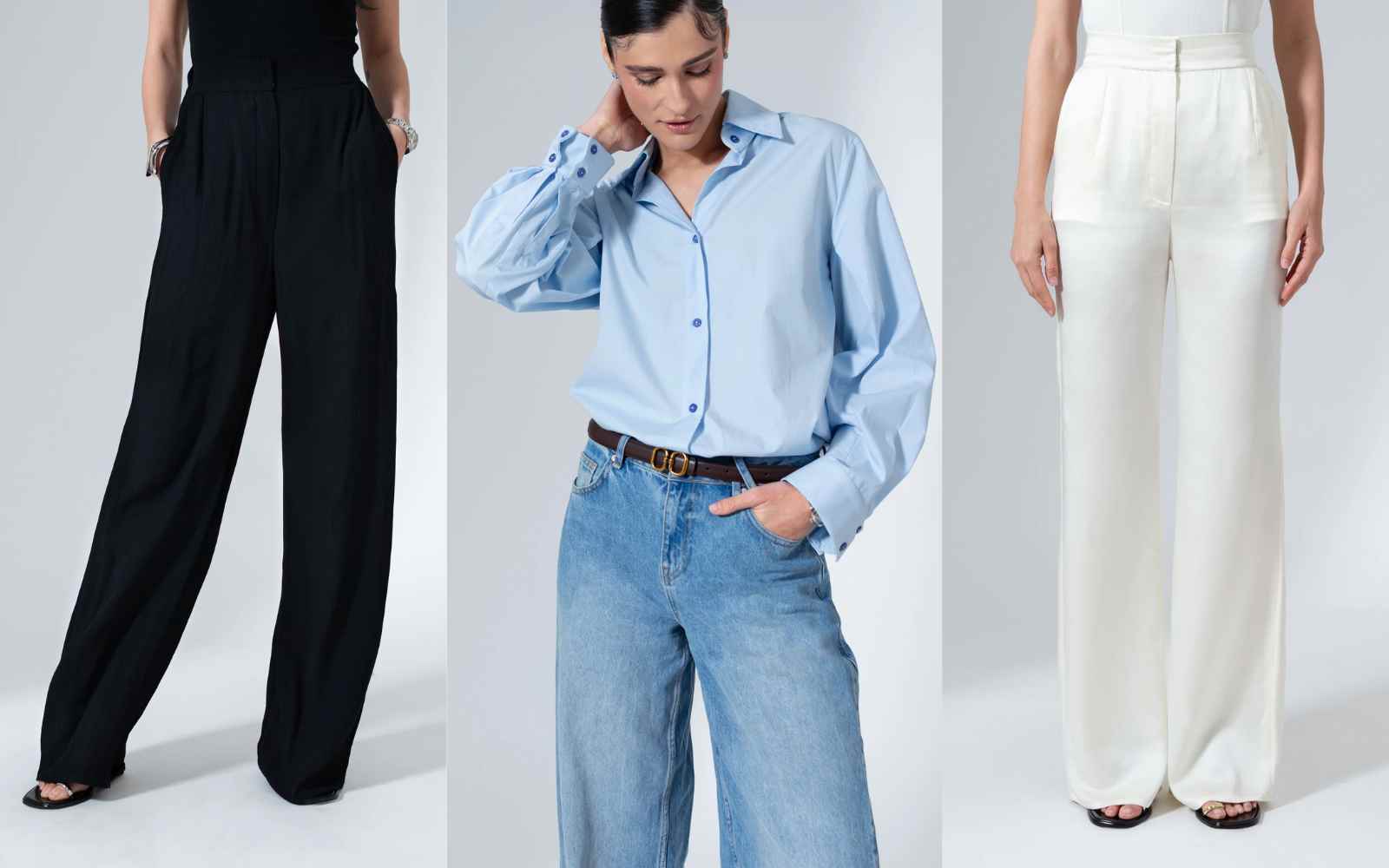 collage of trousers and shirt from bastet noir