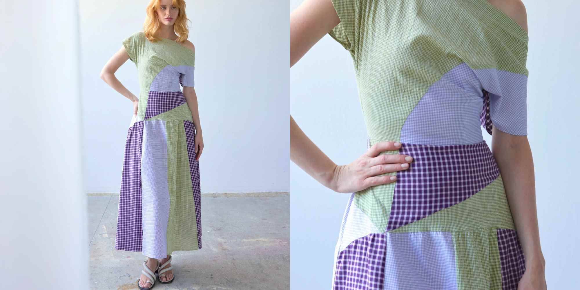 panelled wedding guest dress from ohsevendays