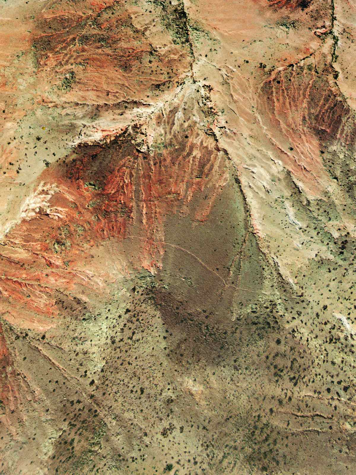 mountain range from above