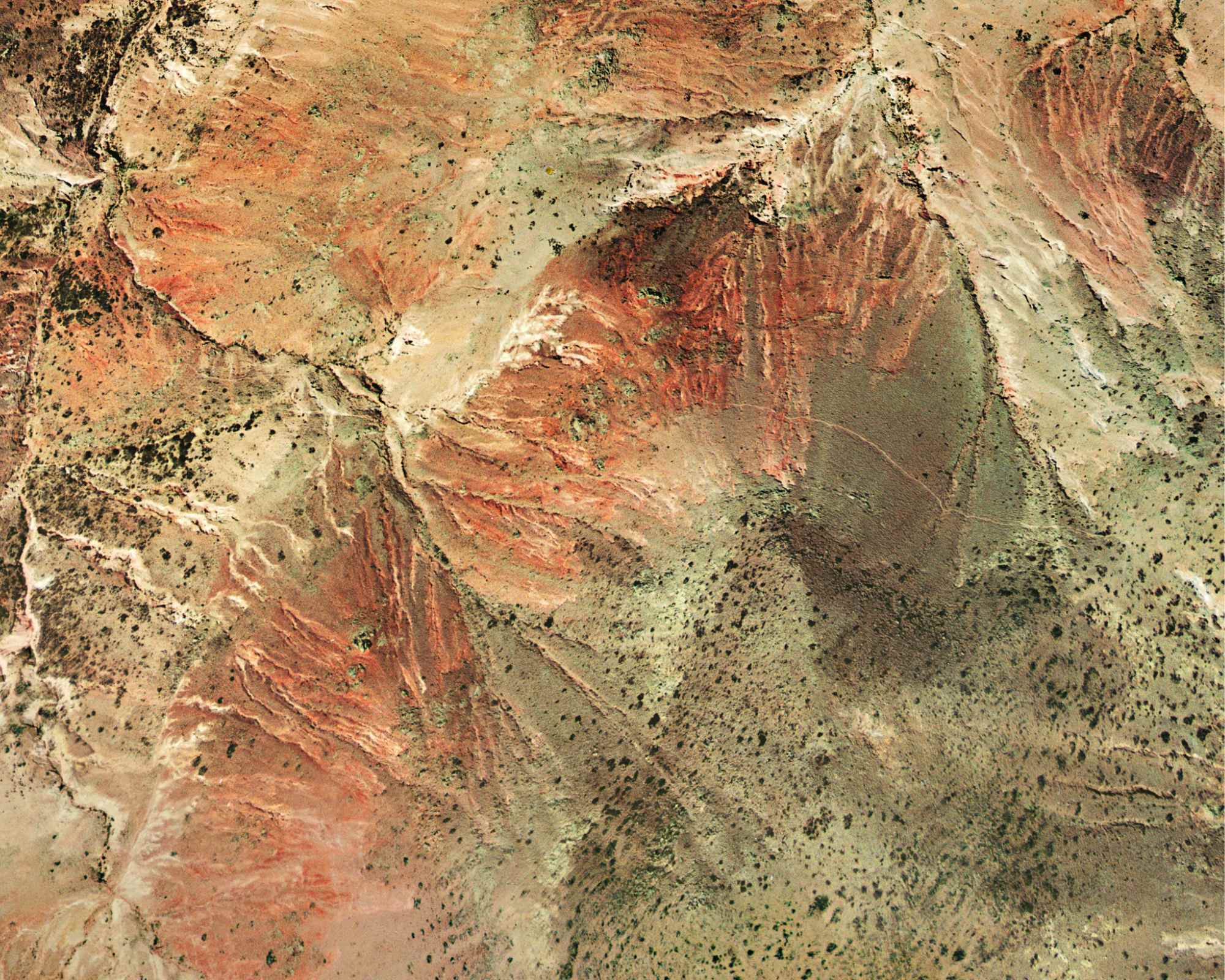 mountain range from above