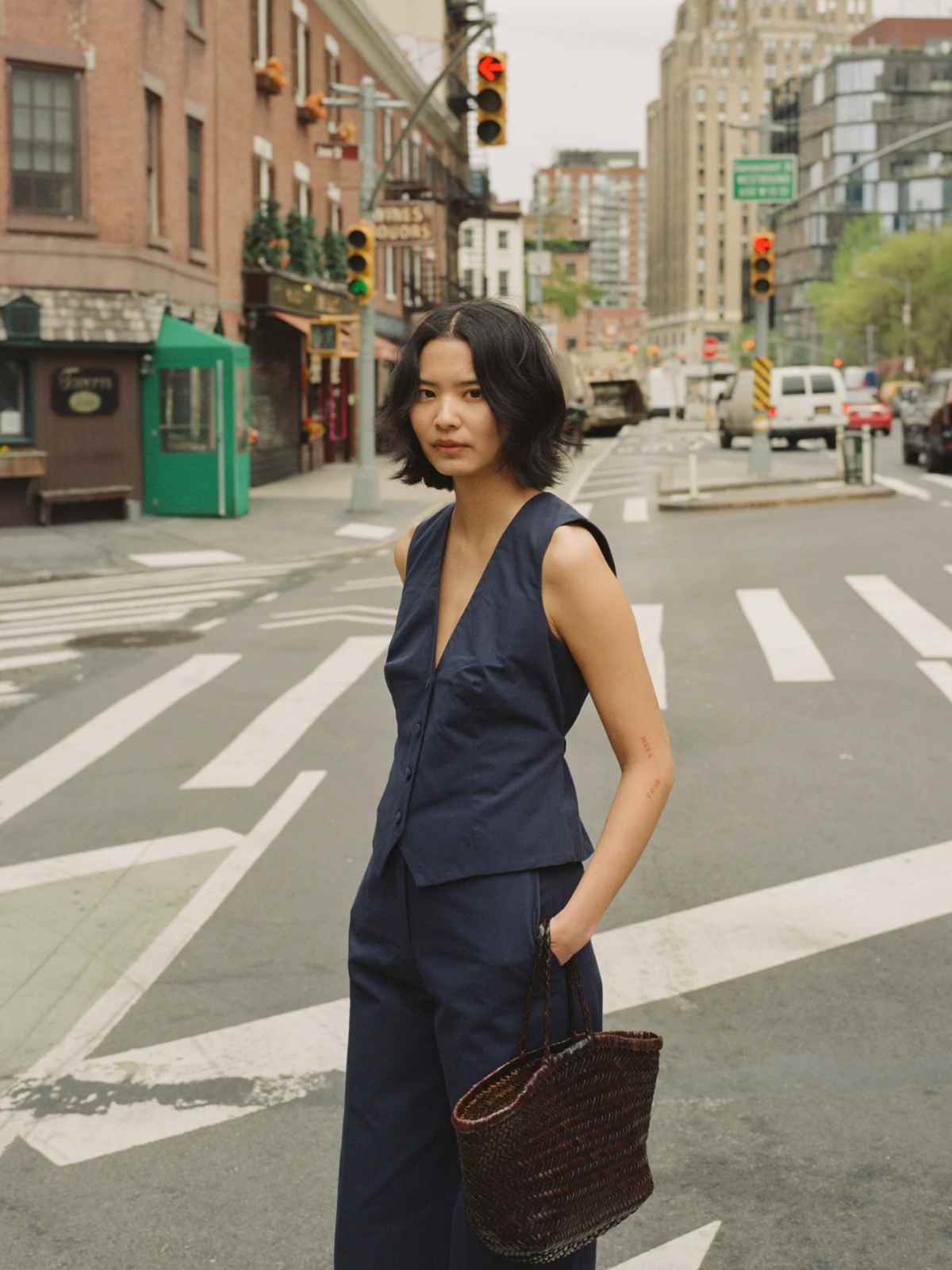 person wearing facettes studio outfit