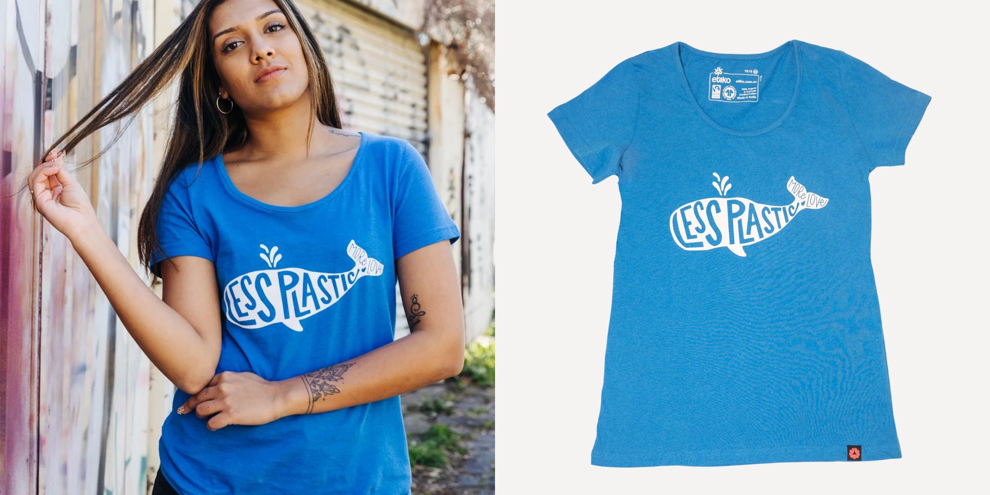 blue printed t-shirt from etiko