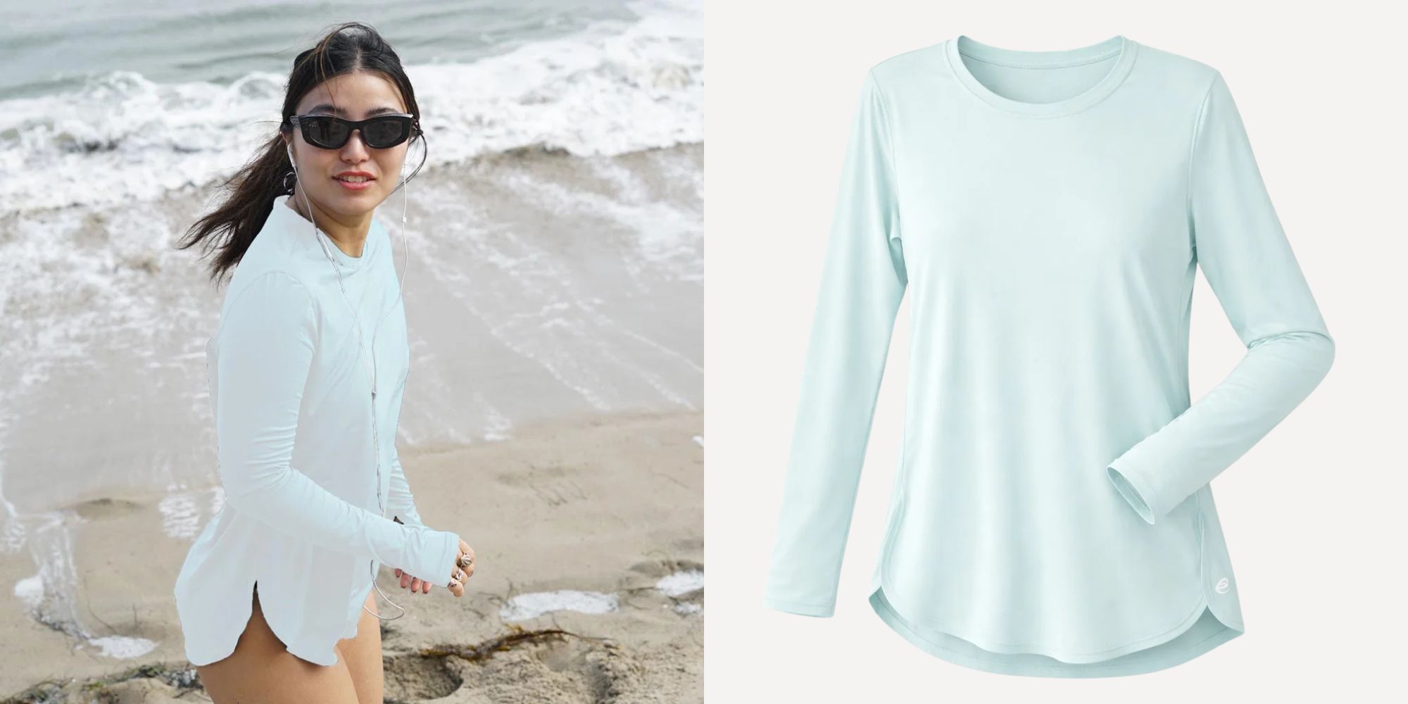 long sleeve blue top from eclipse