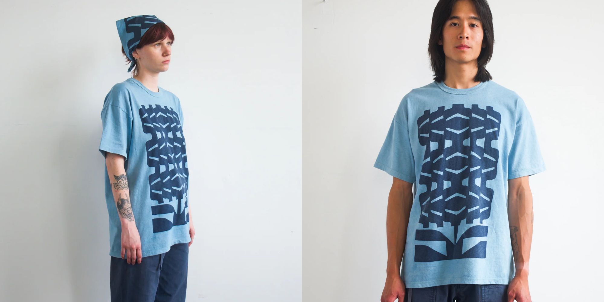 printed blue t-shirt from all we remember