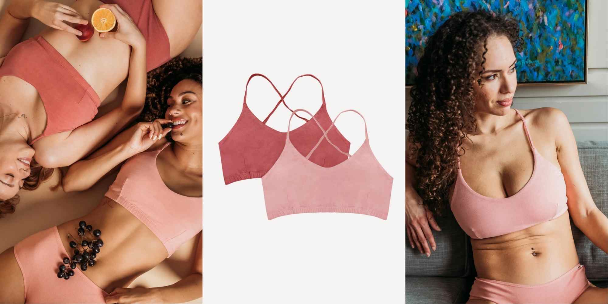 plant-dyed bras from q for quinn