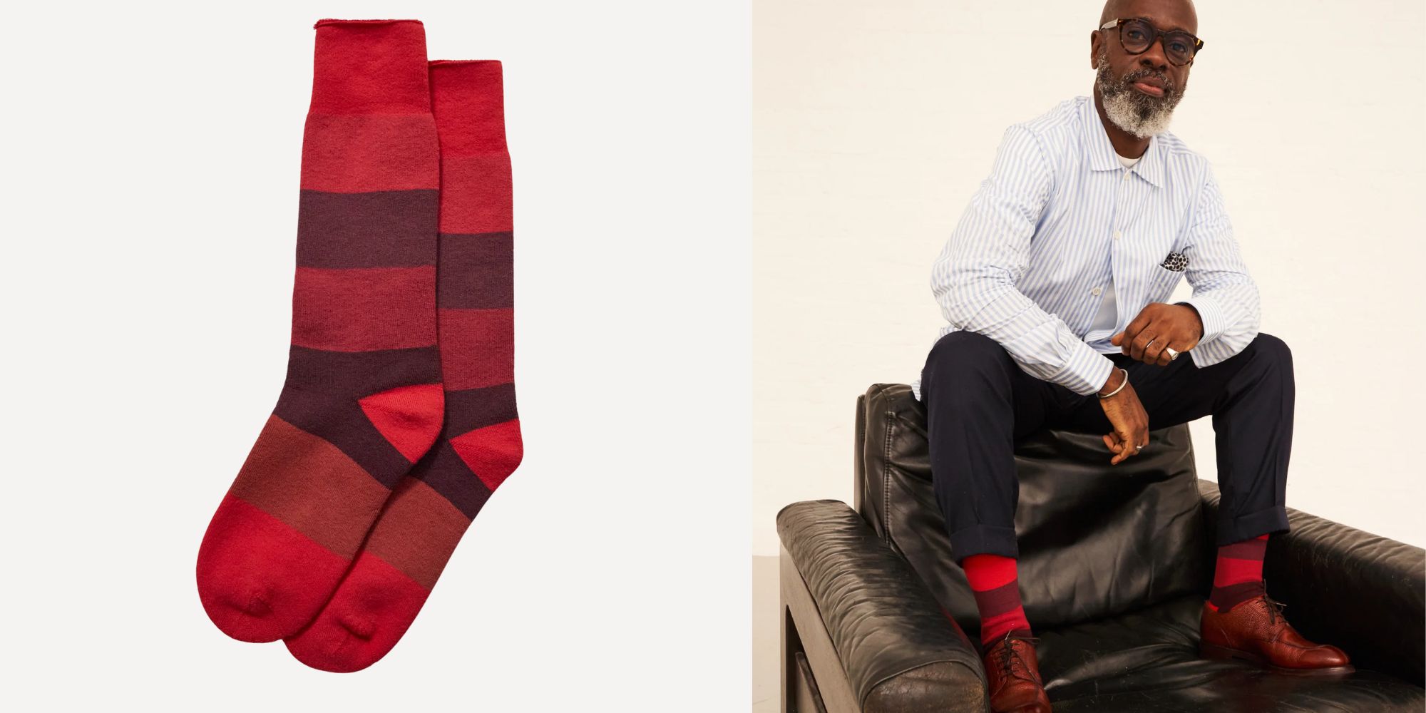 red striped socks from neem