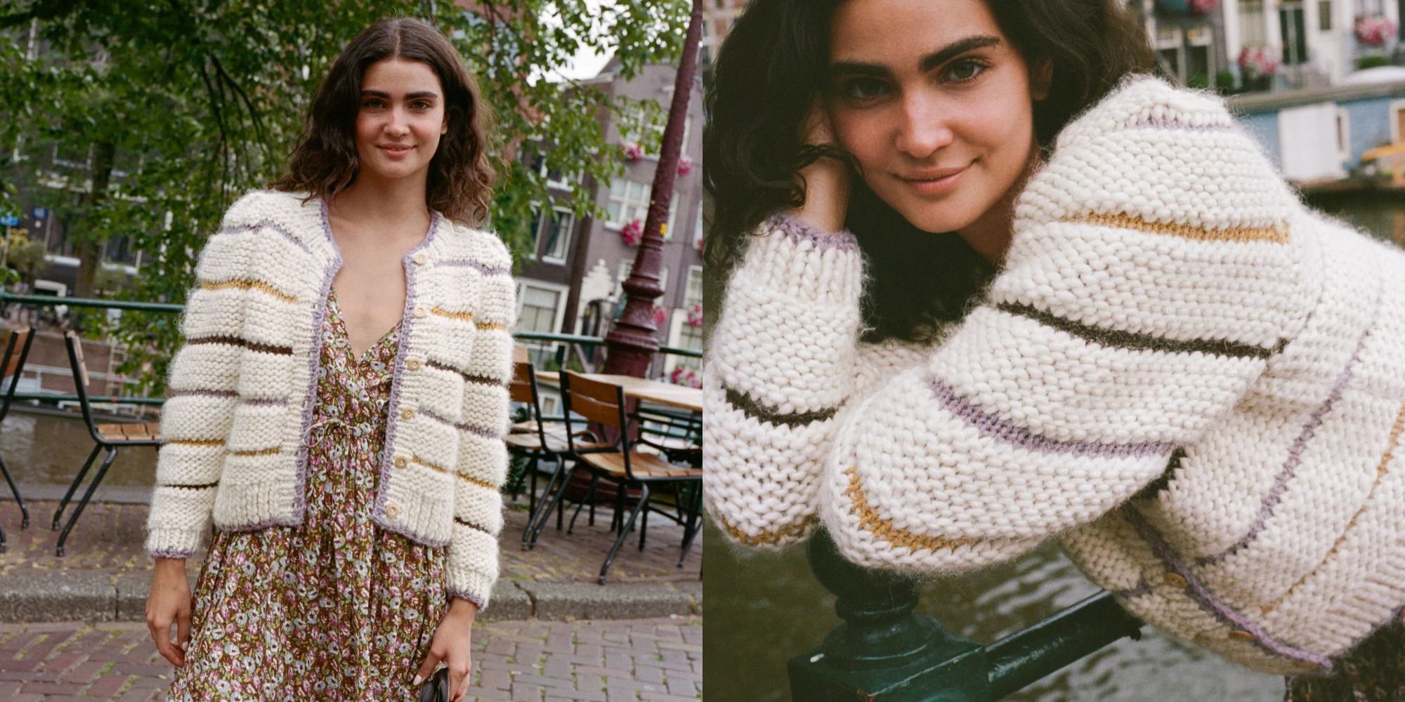striped knit cardigan from christy dawn