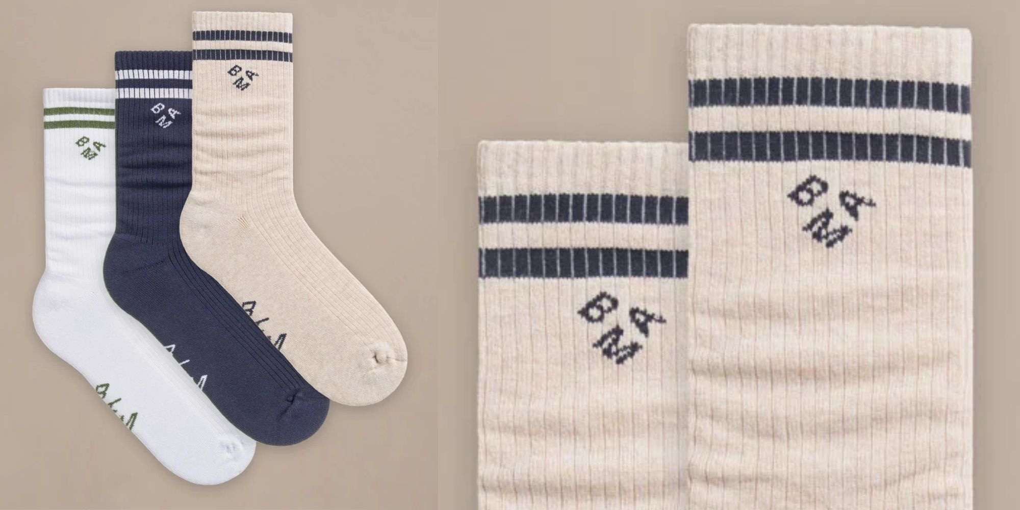 three pack of bamboo socks from bam