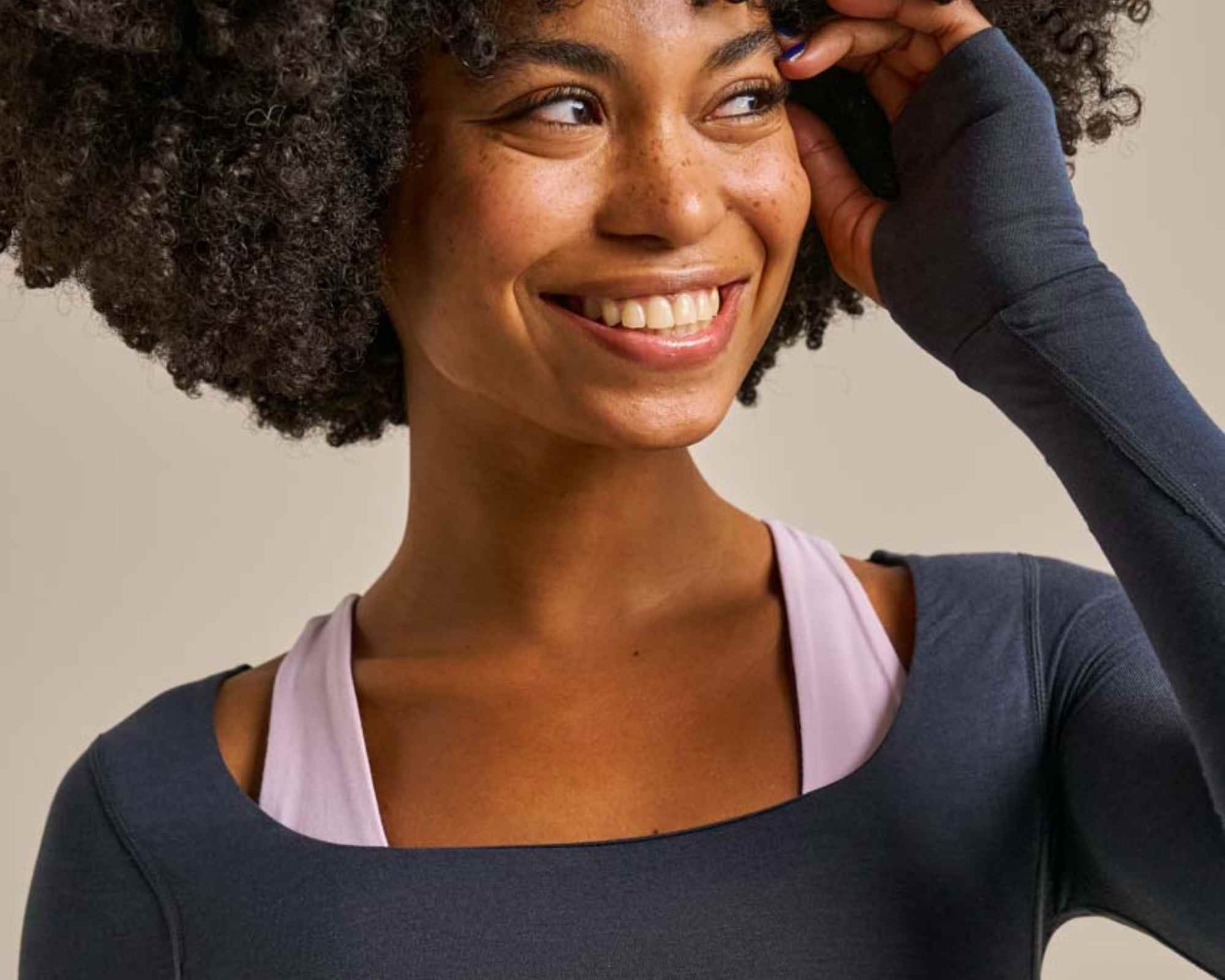 person wearing sportswear from bam