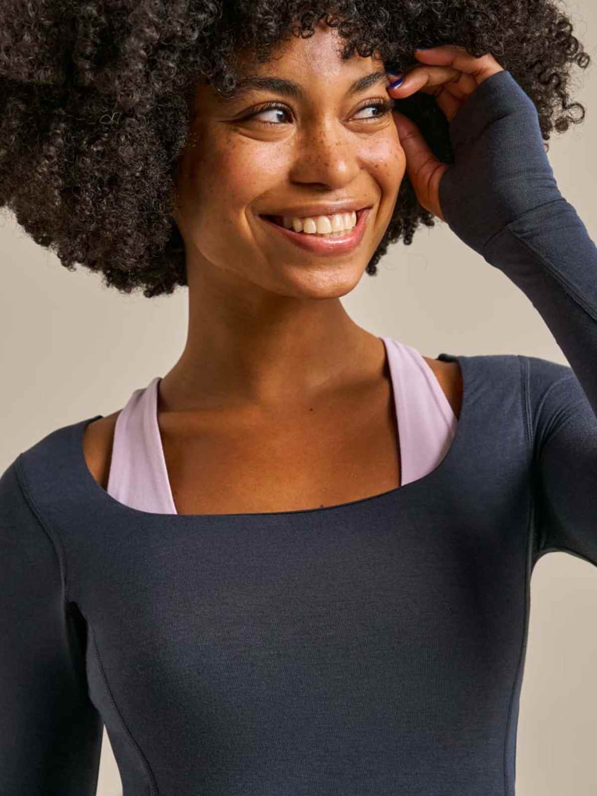 person wearing sportswear from bam