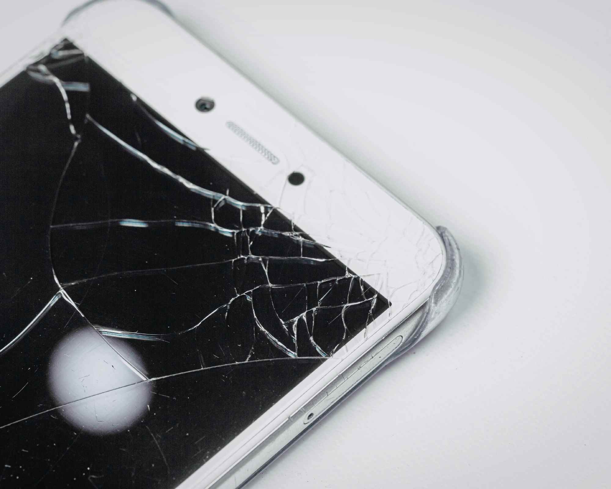 smashed smartphone