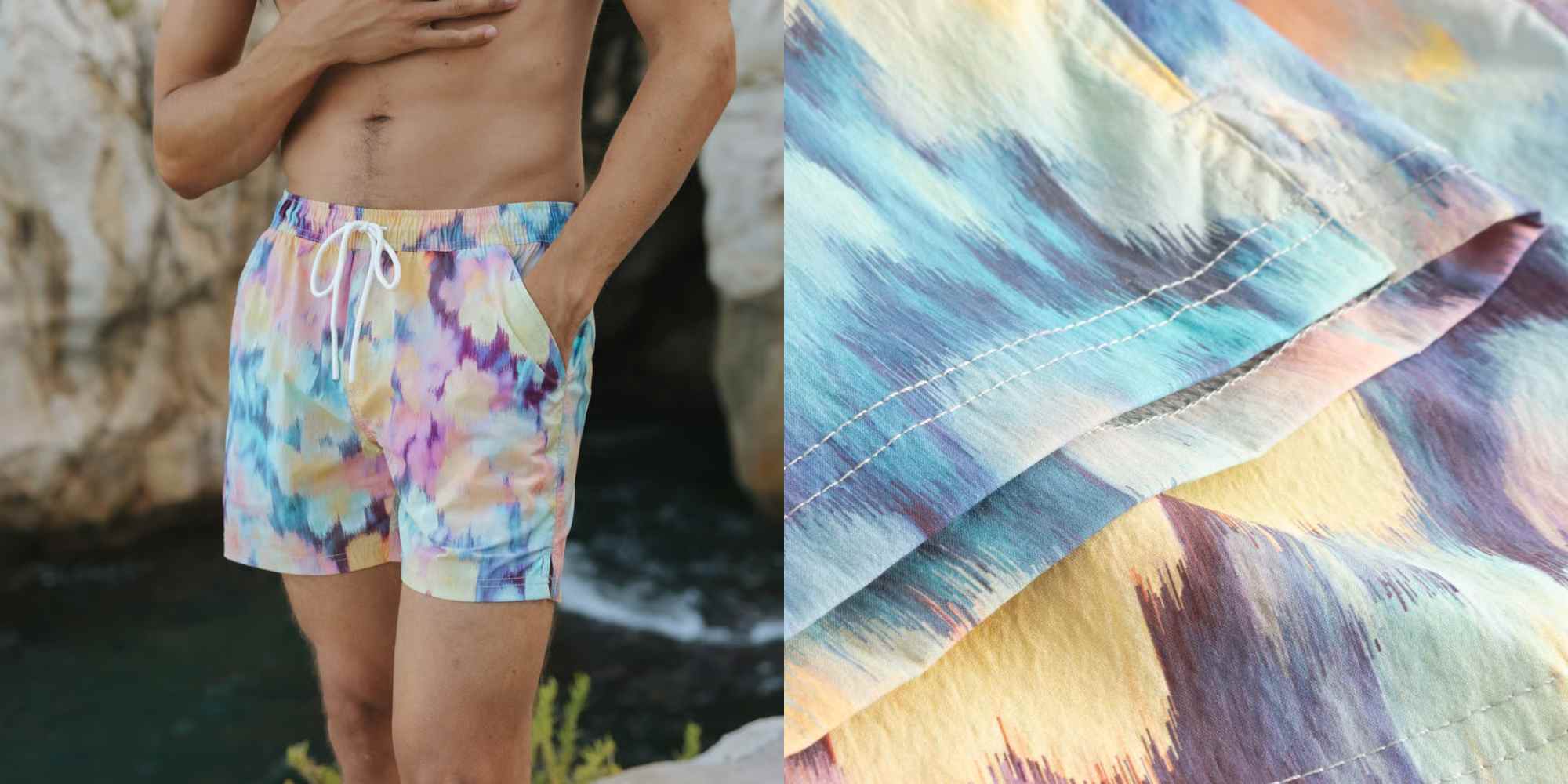 colourful swim shorts from dedicated