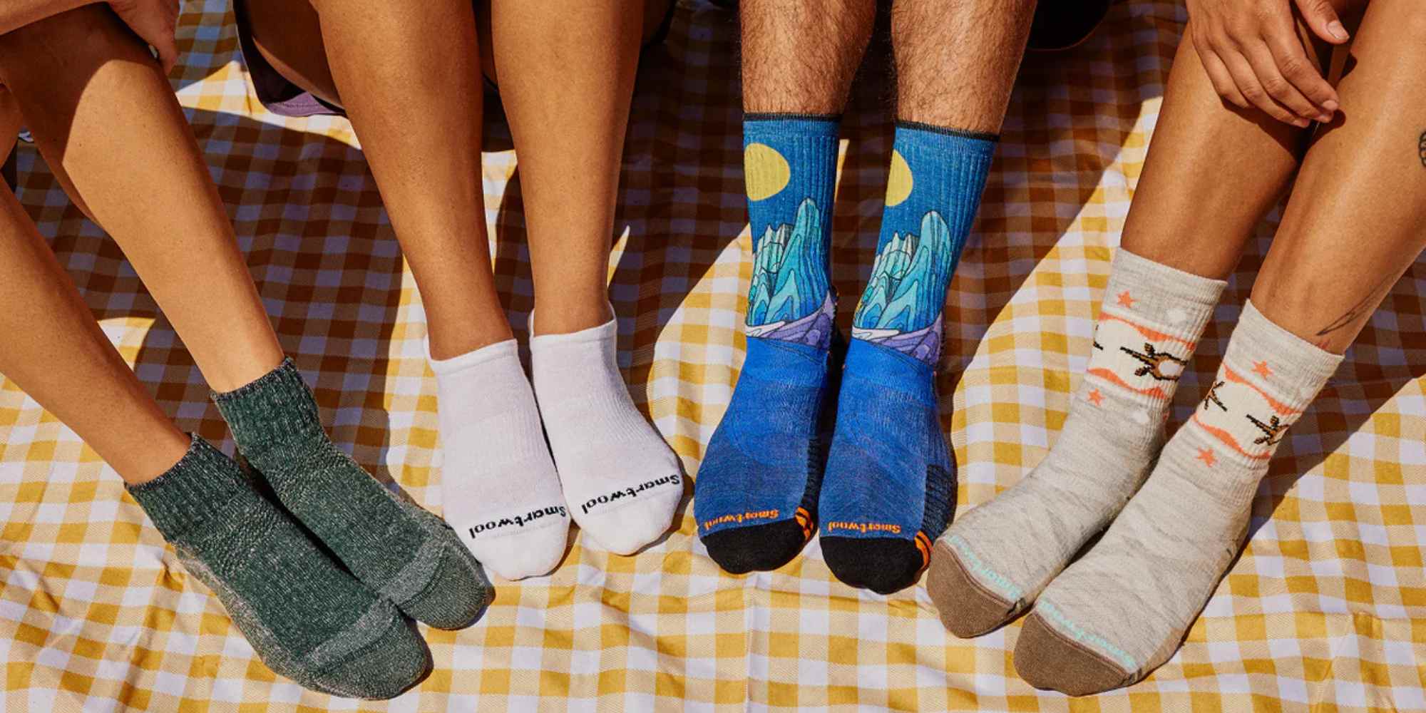 people wearing merino wool socks from smartwool
