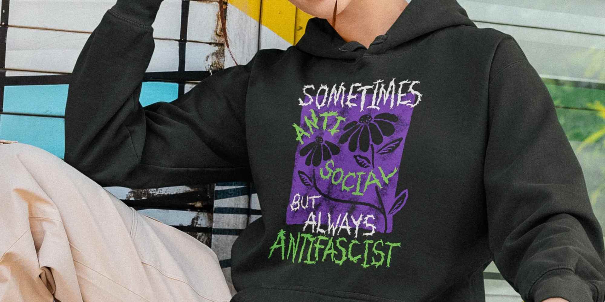 printed hoodie from lonely kids club