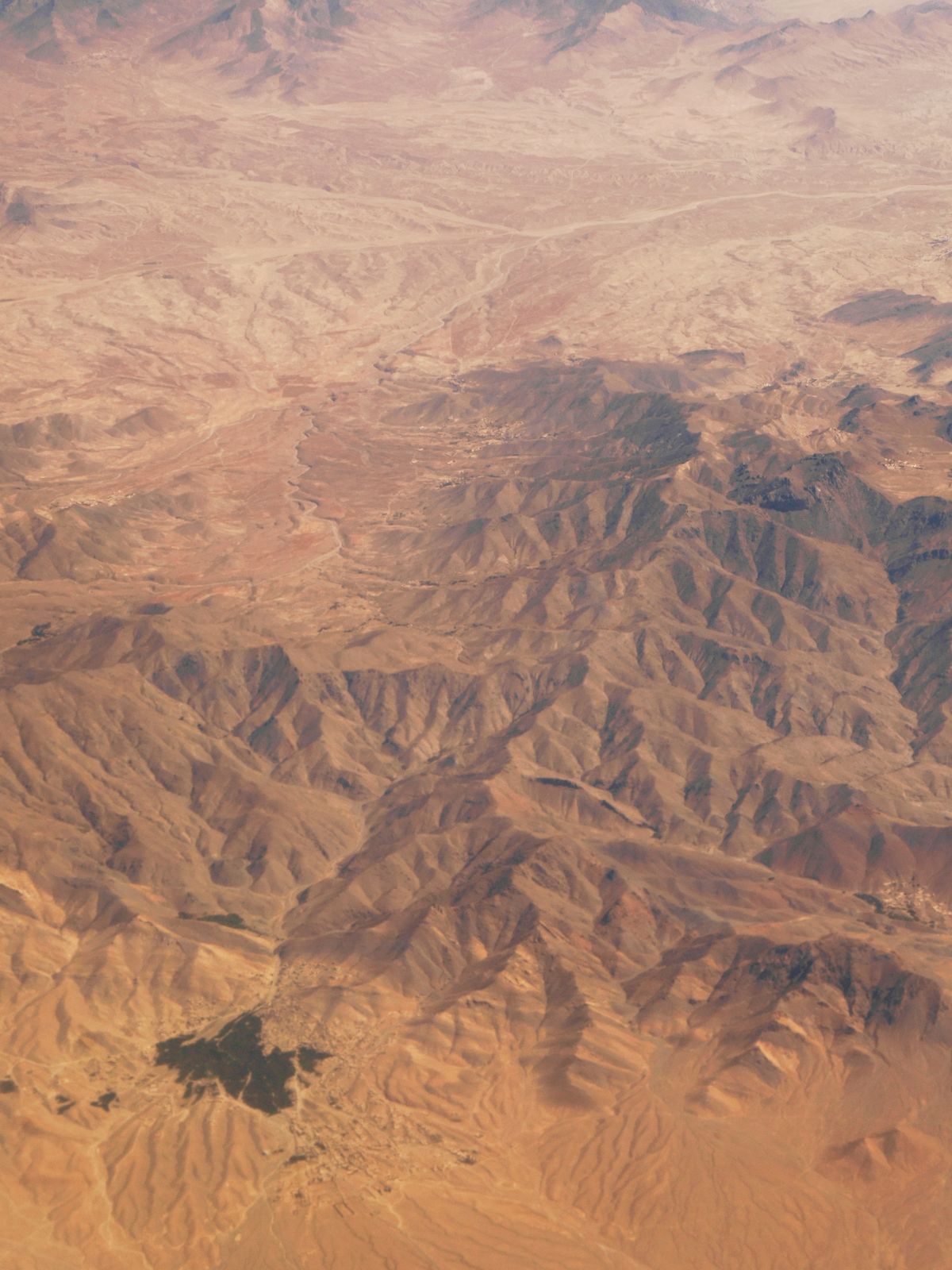 mountains in pakistan seen from above