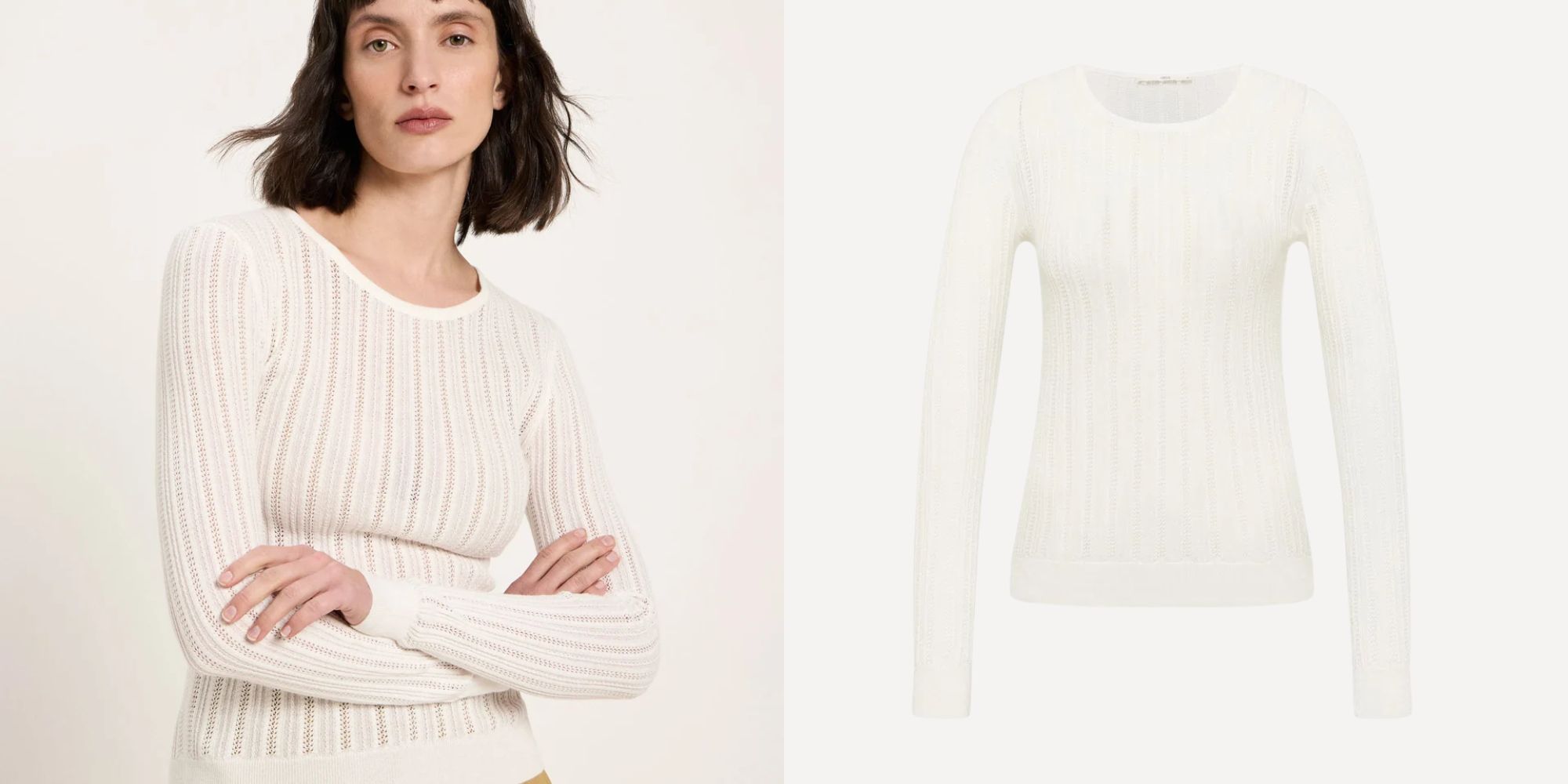pointelle sweater from lanius