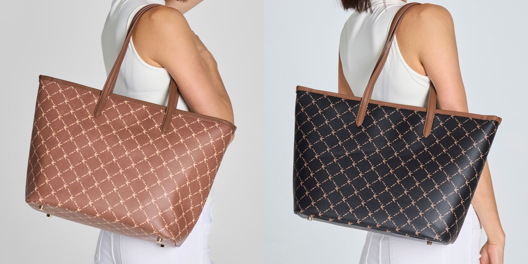 vegan printed coated canvas tote bags from svala