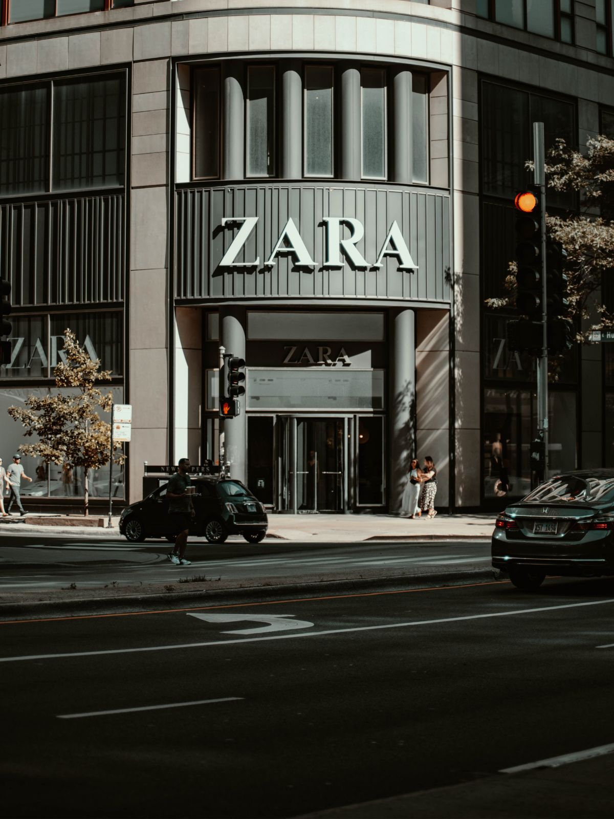 outside of a zara store