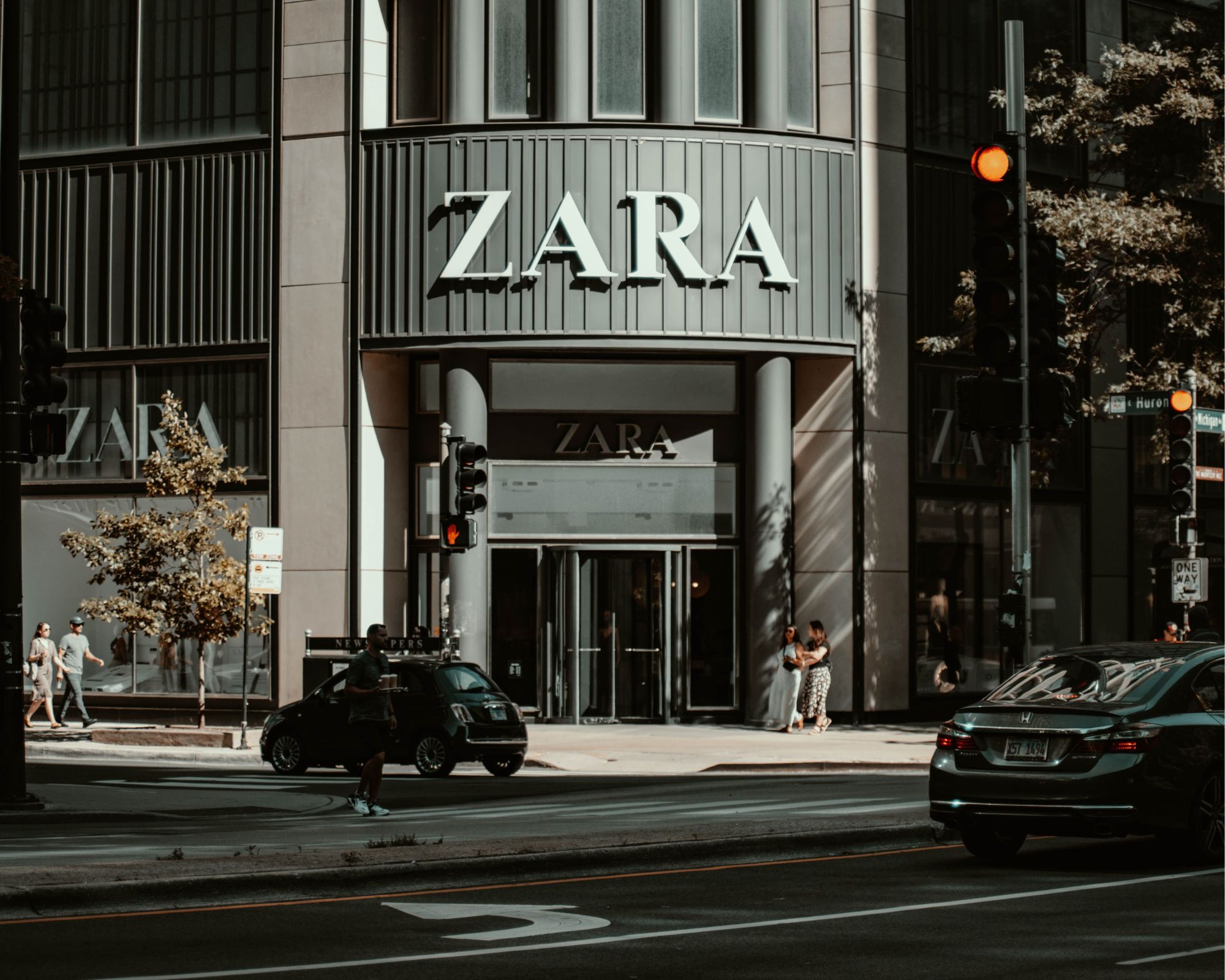 outside of a zara store