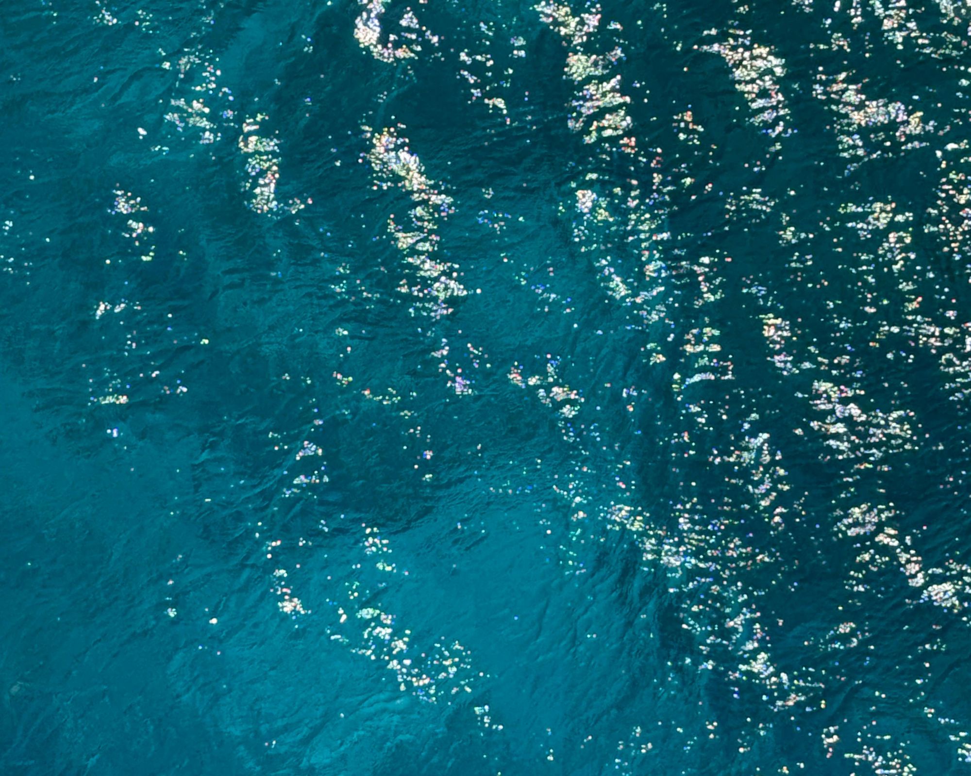the blue ocean seen from above