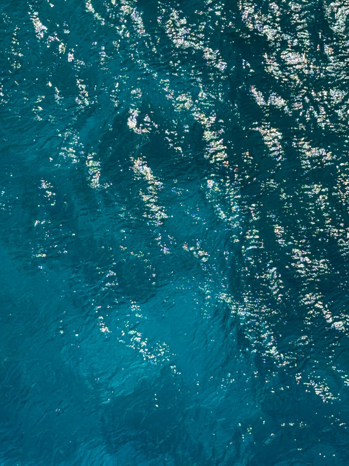 the blue ocean seen from above